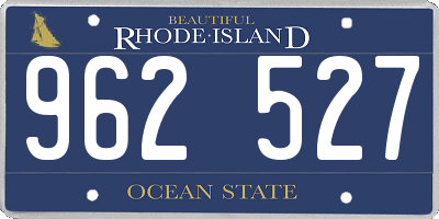 RI license plate 962527