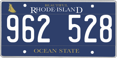 RI license plate 962528