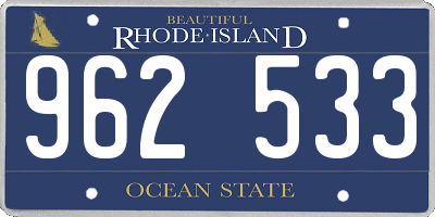 RI license plate 962533