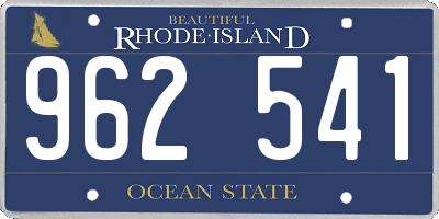 RI license plate 962541