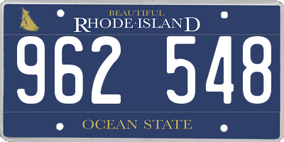 RI license plate 962548