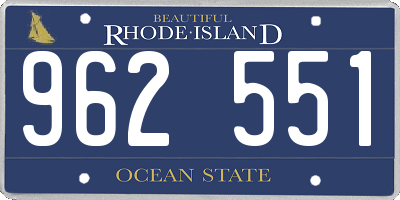RI license plate 962551
