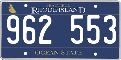 RI license plate 962553