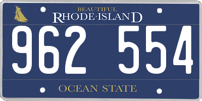 RI license plate 962554