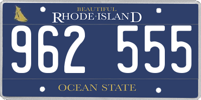 RI license plate 962555