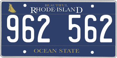 RI license plate 962562