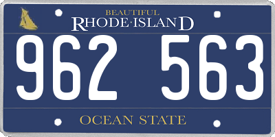 RI license plate 962563