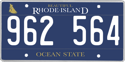 RI license plate 962564