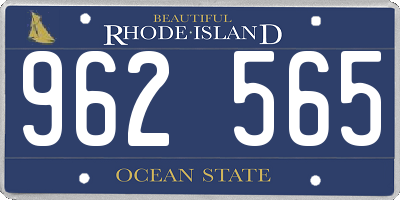 RI license plate 962565