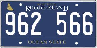 RI license plate 962566