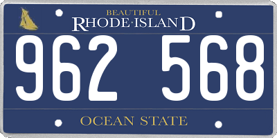 RI license plate 962568