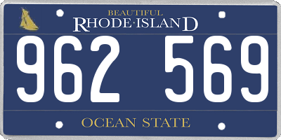 RI license plate 962569