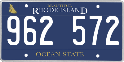 RI license plate 962572