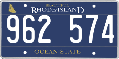 RI license plate 962574