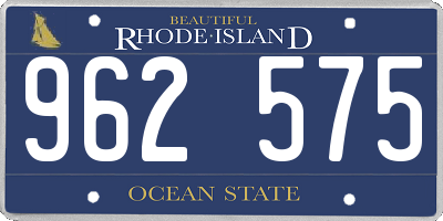 RI license plate 962575