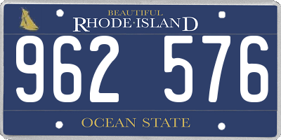 RI license plate 962576
