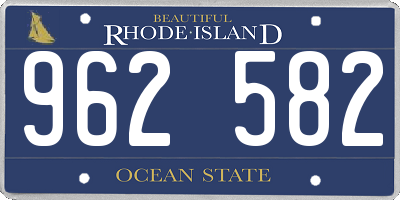 RI license plate 962582
