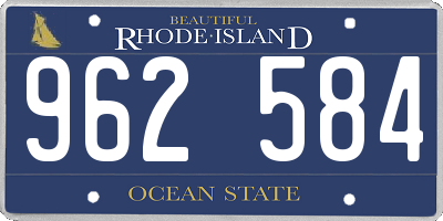 RI license plate 962584