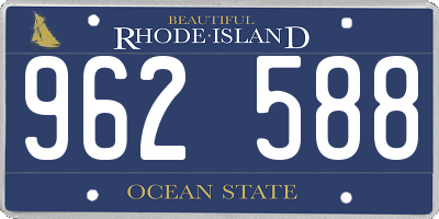 RI license plate 962588
