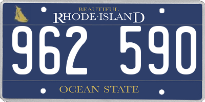 RI license plate 962590