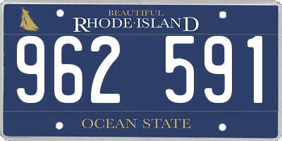 RI license plate 962591