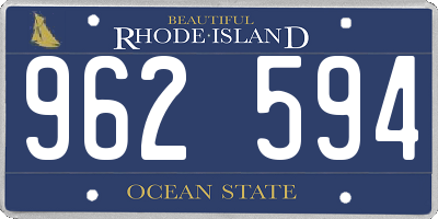 RI license plate 962594