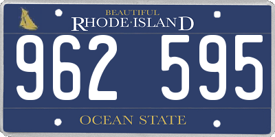 RI license plate 962595