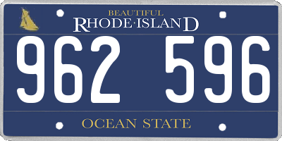 RI license plate 962596