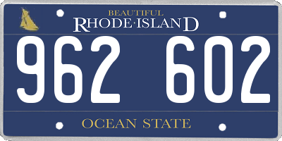 RI license plate 962602