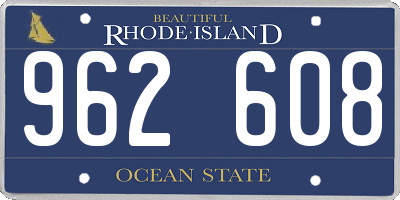 RI license plate 962608
