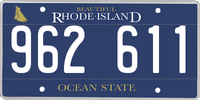 RI license plate 962611