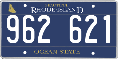 RI license plate 962621