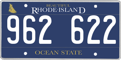 RI license plate 962622