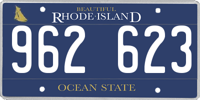 RI license plate 962623
