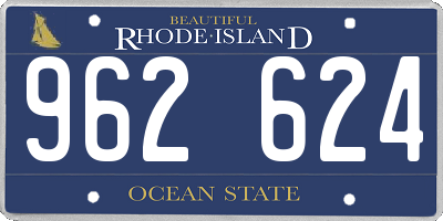 RI license plate 962624