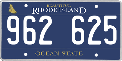 RI license plate 962625