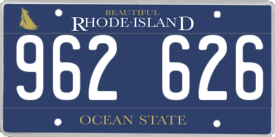 RI license plate 962626