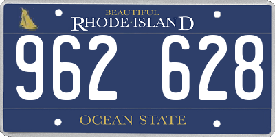 RI license plate 962628
