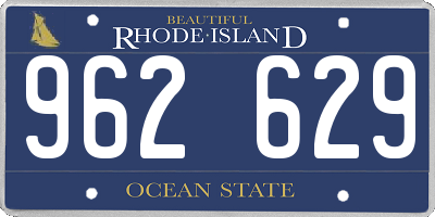 RI license plate 962629