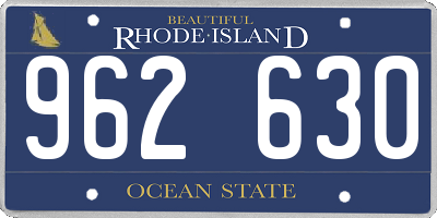 RI license plate 962630