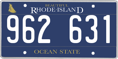 RI license plate 962631