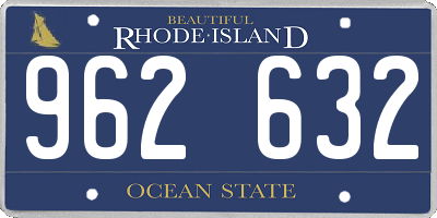 RI license plate 962632