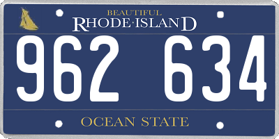 RI license plate 962634