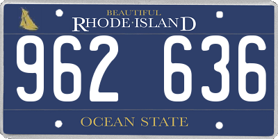 RI license plate 962636