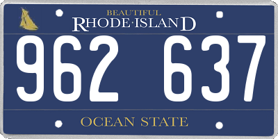 RI license plate 962637