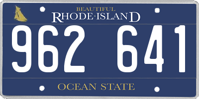 RI license plate 962641