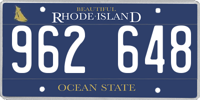 RI license plate 962648