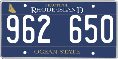 RI license plate 962650