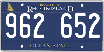 RI license plate 962652
