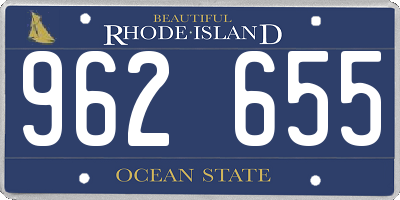 RI license plate 962655